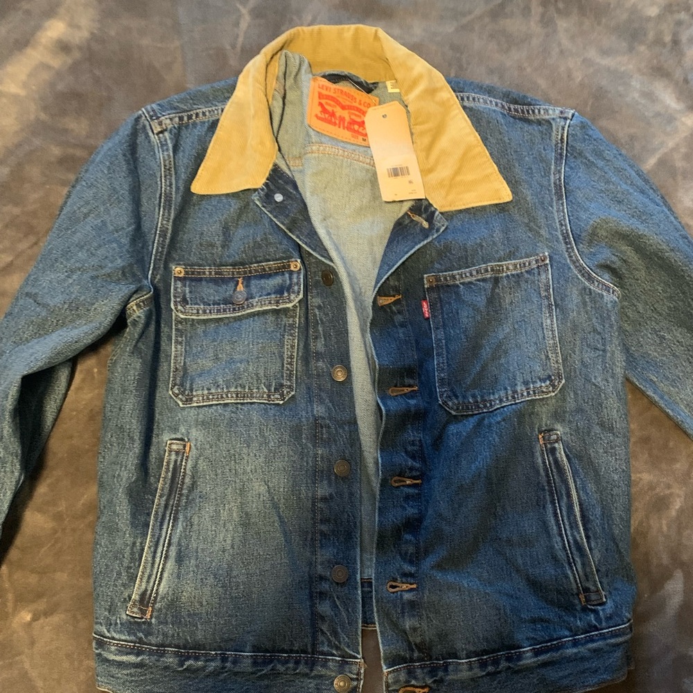 Levi’s jean trucker jacket with corduroy collar